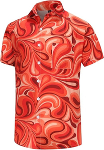 100% Cotton <b>Men's</b> Loose Fit Printed Hawaii <b>Shirt</b> Custom Logo & Color Anti-Pilling <b>Summer</b> Casual <b>Shirt</b> OEM - Product Image 4