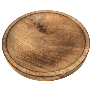 Plato redondo de madera comida occidental multifunción de alta calidad logotipo personalizado hecho a mano ecológico para cocina y restaurantes - Product Image 3