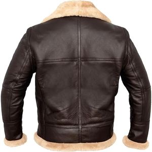 Nuevo 2025, chaqueta Bomber de piel de oveja personalizada de Calidad única más vendida, chaqueta de cuero de alta calidad - Product Image 3