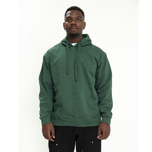 Oversized <b>Zip</b>-<b>Up</b> Men's Cropped <b>Hoodie</b> Warm Winter Gray with Pure Fleece <b>Longline</b> Custom Printed Pattern Embroidered Techniques - Product Image 3