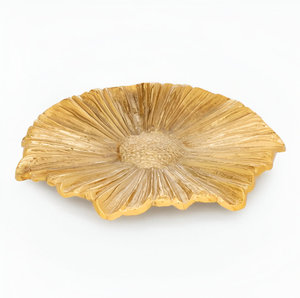 Vente en gros Plateau de fleurs élégant en métal doré pour restaurant, hôtel, mariage, maison - Product Image 1