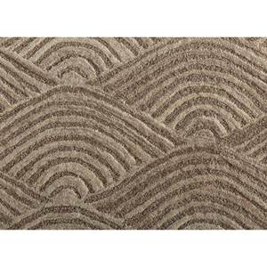 พรมขนสัตว์ทอมือลายเรขาคณิตสีเบจและสีน้ำตาล รุ่น Tahn-03 สำหรับห้องนั่งเล่น ทางเดิน ห้องโถง หรือใช้ในบ้านของวัยรุ่น - Product Image 3