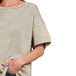 Camisetas Extra Grandes para Hombre, Transpirables, Personalizables al por Mayor, Lavado Ácido, Moda Urbana, Algodón, Económicas 2026 - Product Image 4
