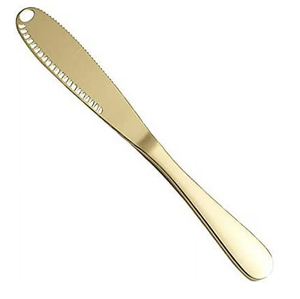 Cuchillo para mantequilla de acero inoxidable, mango de latón, cubiertos multifunción de acero inoxidable, pastel, postre, espátula para mantequilla de latón más vendida - Product Image 5