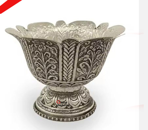 Bol de service en aluminium et métal de forme ronde doré de bonne qualité avec support pour restaurant et bar d'hôtel - Product Image 5