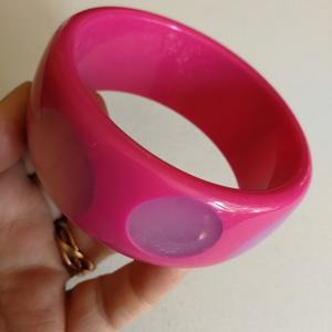 กำไลข้อมือทรงเรขาคณิตแบบวินเทจเครื่องประดับคู่รักกำไลอะคริลิคใสขนาดใหญ่แปลกๆมีหลายแบบสำหรับผู้หญิง - Product Image 5