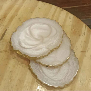 Sous-verre rond en résine de qualité supérieure 100% premium - Product Image 2