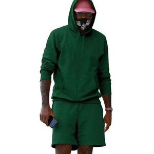 Conjunto de Sudadera con capucha y pantalones cortos estampados Faded Boxy Fit para hombre en tela de mezcla de algodón básico diseño de ropa de calle de peso pesado personalizado - Product Image 1