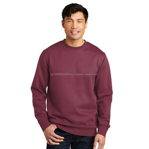 Wholesale Cotton Black Round Neck Sweatshirts New Style Crewneck Basics Cotton Blended Loose Fit Casual Cotton <b>Pink</b> Sweatshirts - Product Image 4