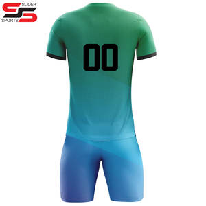 Camiseta de fútbol transpirable personalizada para hombre al por mayor, camiseta de fútbol con cuello por sublimación, kit de camisetas para jóvenes - Product Image 2