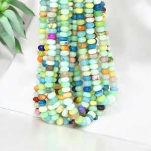 Inde vente en gros Multi Disco bonbons opale lisse Rondelle perles de pierre 7mm & 10mm brins pour la fabrication de bijoux - Product Image 4