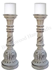 White Color Antique Design Wooden <b>Candle</b> Holder <b>Set</b> of 3 Luxury Decor for Wedding Christmas and Home Votive <b>Candle</b> Stand - Product Image 6