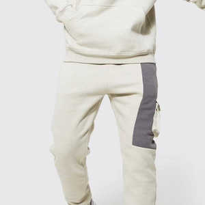 Custom <b>Plus</b> <b>Size</b> Winter Casual Streetwear Solid 100% Cotton 2pc Men's Oversized Tracksuit Hoodie and <b>Jogger</b> <b>Set</b> - Product Image 3