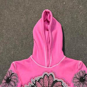 Sweat-shirt à capuche personnalisé en gros patchs brodés pull-over pour hommes surdimensionnés personnalisés patchs à capuche pour hommes - Product Image 2