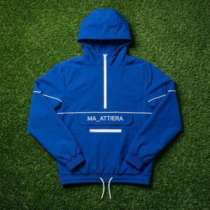 <b>Men</b> Blue Hooded Windbreaker <b>Jacket</b> Half Zip Lightweight Outdoor Sports Running Hiking Casual <b>Pullover</b> <b>Jacket</b> - Product Image 6