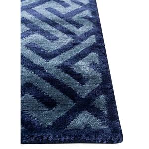 Alfombras de Cocina de Seda de Bambú Azul Azalea Anudadas a Mano AIBS-3039, Elegantes y Duraderas - Product Image 3