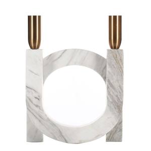 Décoration de table pour événements et fêtes, porte-bougie en métal et marbre noir avec vaisselle en verre - Product Image 6