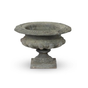 Maceta de urnas de jardín de Metal de Color marrón con Pedestal para jardín al aire libre, maceta decorativa de plantas de Metal de nuevo diseño - Product Image 2