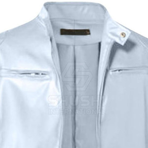 Veste en cuir vintage de haute qualité pour hommes, hiver 2025, couleur personnalisée, logo frontal, 100% cuir, écologique, respirante - Product Image 5