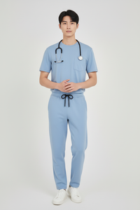 Ensemble d'uniformes de gommage infroissable Look sur mesure élégant Pantalon de jogging extensible dans les 4 sens Ensembles d'uniformes de gommage pour hommes Grossiste - Product Image 2