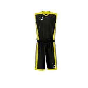 Uniforme de basket-ball polyester kit d'équipe personnalisé maillot de basket-ball et short respirant séchage rapide sans manches hommes enfants tenue - Product Image 1