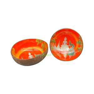 Cuenco de cáscara de coco natural ecológico con logotipo personalizado hecho en Vietnam para mezclar ensaladas y frutas - Product Image 6