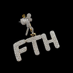 จี้เพชรประกายเพชรเม็ดเดี่ยวแบบฮิปฮอปโมอิส925สีเงินบริสุทธิ์สำหรับผู้ชายเพิ่มความคมชัดระดับ VVS - Product Image 3