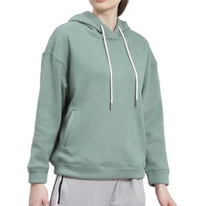 Sudadera con Capucha Personalizada para Mujer, Color Sólido, 100% Algodón, Manga Larga, para Uso Casual y a la Moda, MOQ Bajo - Product Image 1