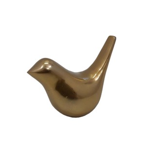 Esculturas de pájaros, figuritas abstractas de aluminio de tendencia con acabado dorado para el hogar, sala de estar Decoración Para, escultura de escritorio - Product Image 2