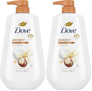 Gel de Ducha Dove con Dispensador, Manteca de Karité y Vainilla para una Piel Suave como una Loción por 24 Horas, Hidratante, 30.6 oz (Paquete de 2) - Product Image 4