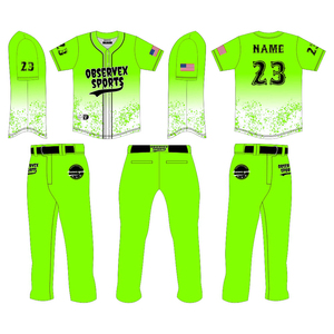 Uniforme de béisbol de poliéster para adultos con logotipo personalizado de alta calidad para ropa de equipo Suministro directo de fábrica - Product Image 2