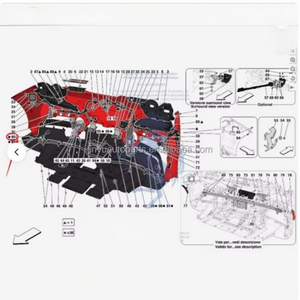 Pour Ferrari F8 Spider OEM 809287 Pièces automobiles d'origine authentiques Grille inférieure du diffuseur du pare-chocs arrière droit 809304 883391 883385 - Product Image 6