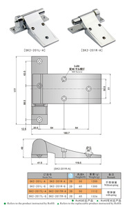 SK2-201 Высококачественный цинковый сплав пружинный дверной шарнир подходит для морозильных дверей - Product Image 6