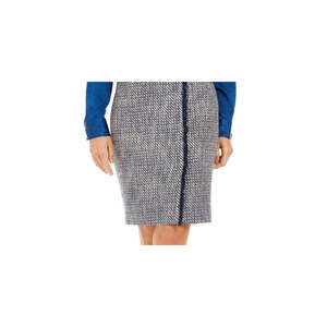 Falda Lápiz de Tweed Cómoda para Mujer Calvin Klein en Azul, Talla 14 - Product Image 2