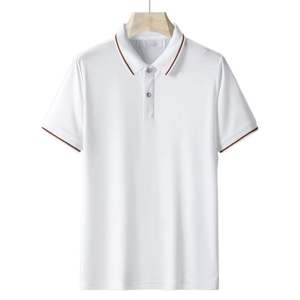 Polo de color personalizado liso para hombre, camiseta de mezcla de algodón informal de manga corta con cuello, ropa informal perfecta - Product Image 6