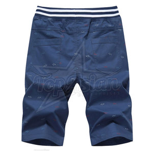 Pantalones cortos informales de algodón para hombre, venta al por mayor, tela transpirable suave, logotipo personalizado, cintura elástica, OEM disponible - Product Image 2