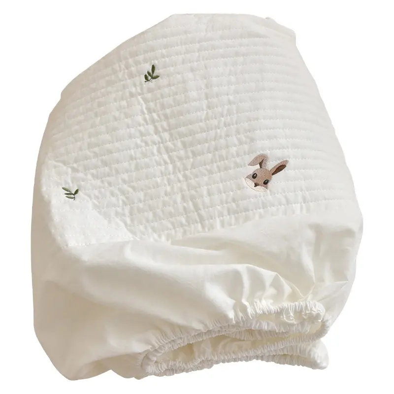 Bebê respirável cabido folha e bebê algodão berço folha, bebê cama colchão protetor para co-dormir cama e berço