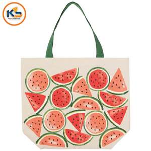 Grand sac de courses en toile de coton biologique pour femmes |   Serviette de plage longue et unie en tissu recyclé avec logo personnalisé - Product Image 2