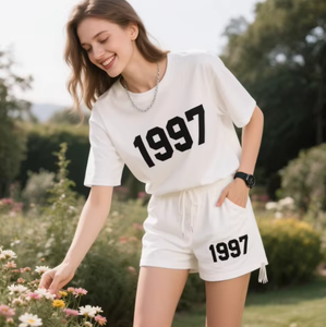 Ensembles shorts pour hommes logo personnalisé imprimé meilleure vente t-shirt respirant à bas quantité minimale de commande avec ensembles courts logo personnalisé grande taille - Product Image 2