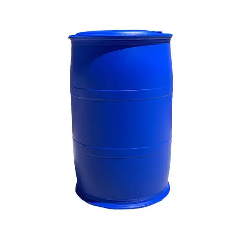 Plastik varil 200 litre HDPE açık üst mavi plastik davul 55 galon plastik davul demir hoop ile