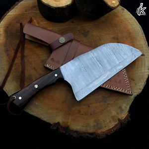 Cuchillo de Cocina Profesional Hecho a Mano, Cuchillo de Acero de Damasco con Mango de Madera, Tamaño Personalizado, Extremadamente Afilado, Cuchillo para Acampar - Product Image 5