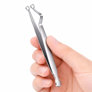 Curette osseuse chirurgicale double extrémité en acier inoxydable, instrument orthopédique, boucle droite et angulaire - Product Image 1