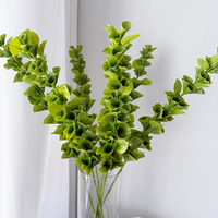 Fleurs artificielles de haute qualité, style Clochettes d'Irlande, faites à la main, pour Thanksgiving et mariage, feuilles et branches d'arbres artificiels verts
