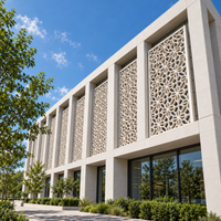 Panneaux décoratifs GRC personnalisés pour l'extérieur, revêtement mural en GFRC pour l'intimité, pour hôtels, villas et bâtiments commerciaux