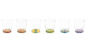 Set di 6 Bicchieri in Vetro Multicolore di Design Italiano |   Prodotto in Italia |   Adatto alla lavastoviglie |   Vibrazioni Mediterranee |   Excelsa - Product Image 4
