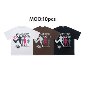 T-shirt personnalisé unisexe Heavyweight Boxy Acid Wash Fading Graphic T-Shirt Vintage High Street Hip Hop Cotton Oversized Design for Men - Product Image 5