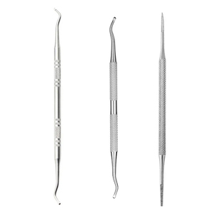 3 Pcs Double Sided Stainless Steel Ingrown Toenail Tool Manual Podiatry Instruments Ingrown Toenail <b>File</b> Curettes Ingrown - Product Image 1