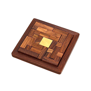 Regalos personalizados a mano, rompecabezas cuadrado de madera, juego de madera Natural, juego de interior, rompecabezas para la venta, rompecabezas hecho a mano de madera - Product Image 1