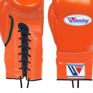 Fabrication d'usine en cuir de vachette véritable combat professionnel Logo personnalisé imprimé gants de boxe gagnants rembourrage en latex - Product Image 4