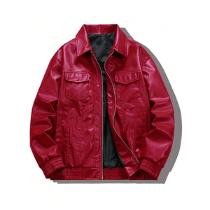 Chaqueta de motorista de invierno para hombre, chaqueta informal de cuero PU con cierre de cremallera, abrigos de otoño, talla europea para montar en motocicleta, chaquetas de cuero - Product Image 1